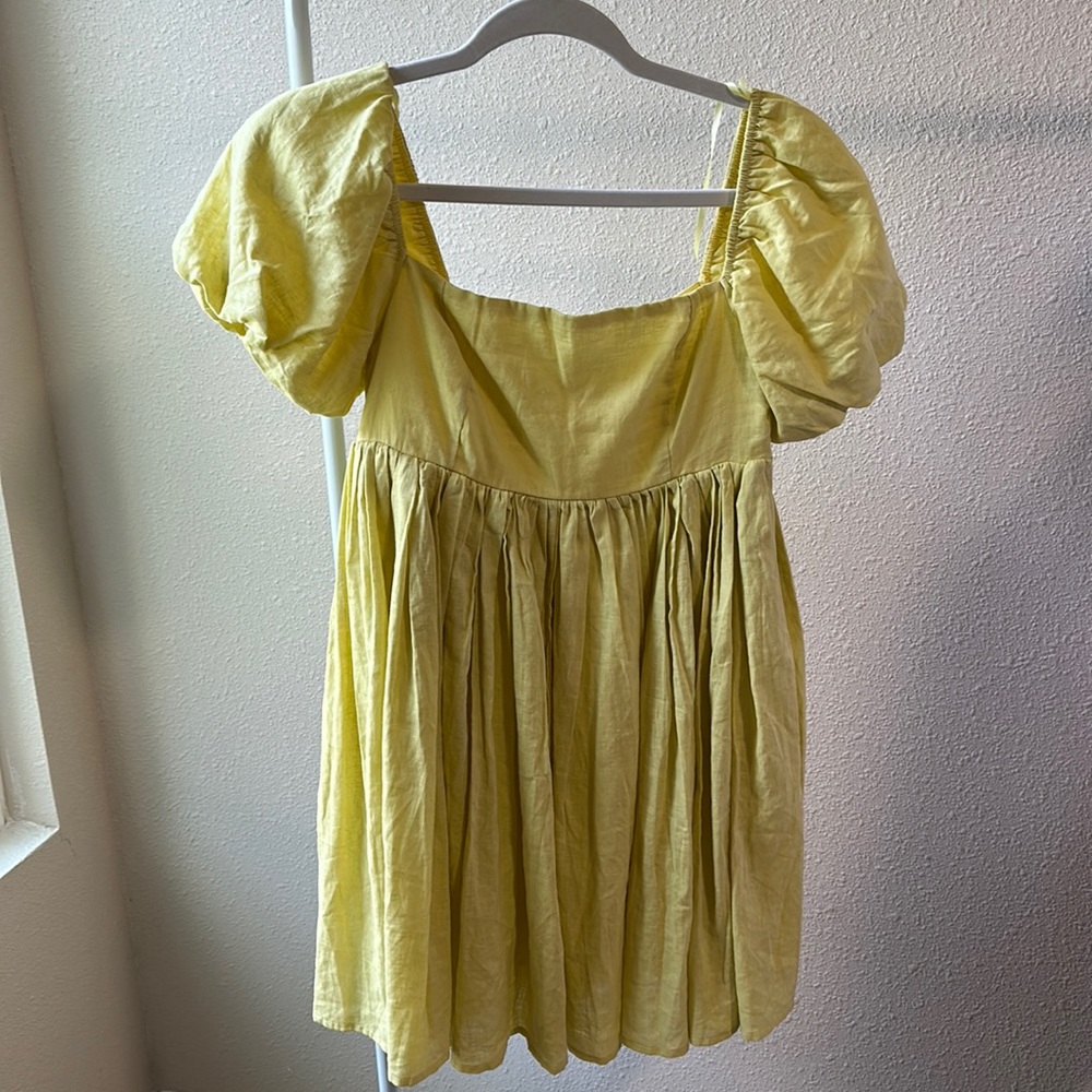 Yellow mini dress
